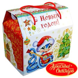 Детский новогодний подарок в картонной упаковке весом 950 грамм по цене 1108 руб в Арамиле